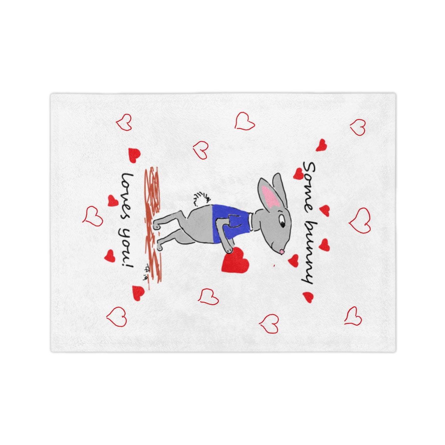 Some Bunny Loves You - Velveteen Microfiber Blanket