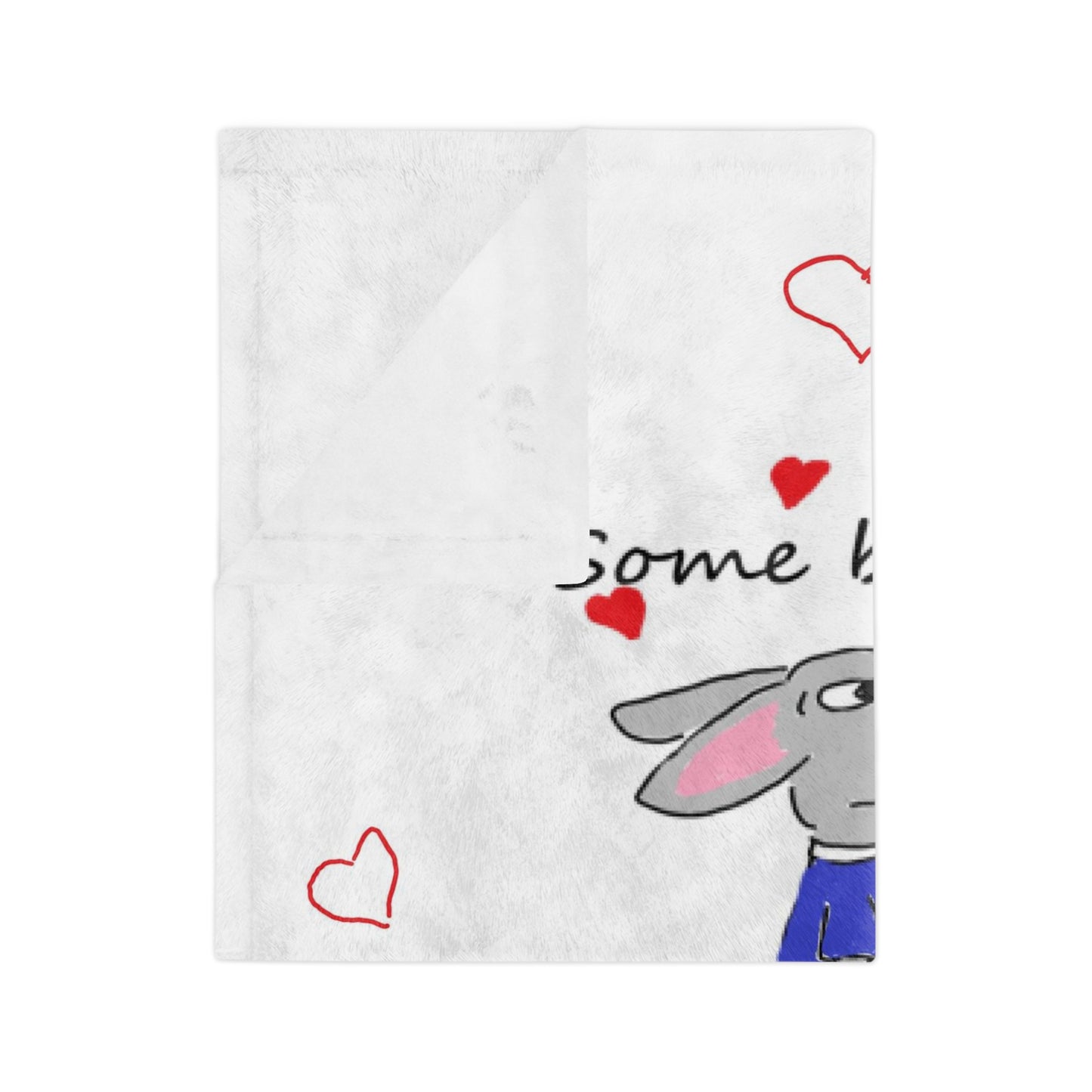 Some Bunny Loves You - Velveteen Microfiber Blanket