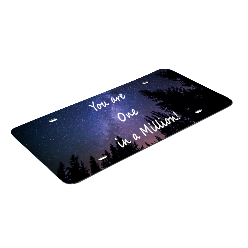 You Are One in a Million - Custom Aluminum Automotive License Plate 12" x 6"