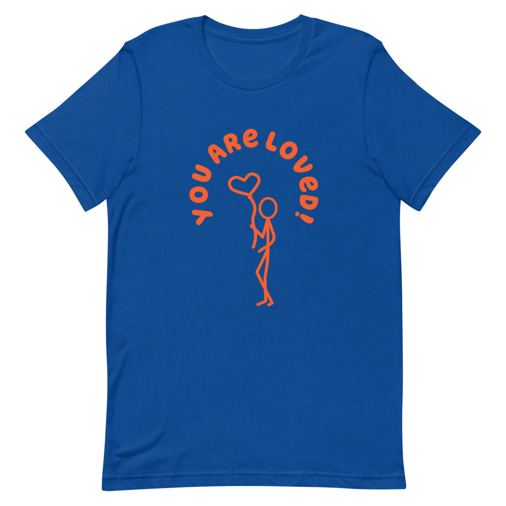 Short-Sleeve Unisex T-Shirt - You Are Loved - Stick Figure w/Heart