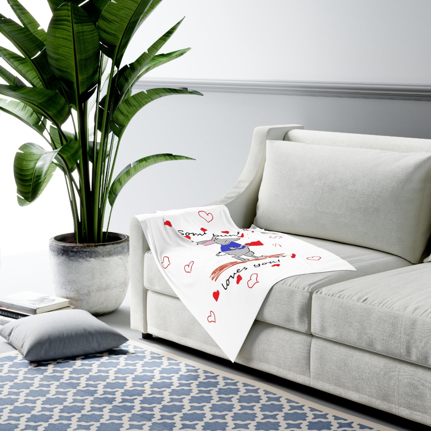 Some Bunny Loves You - Baby Swaddle Blanket