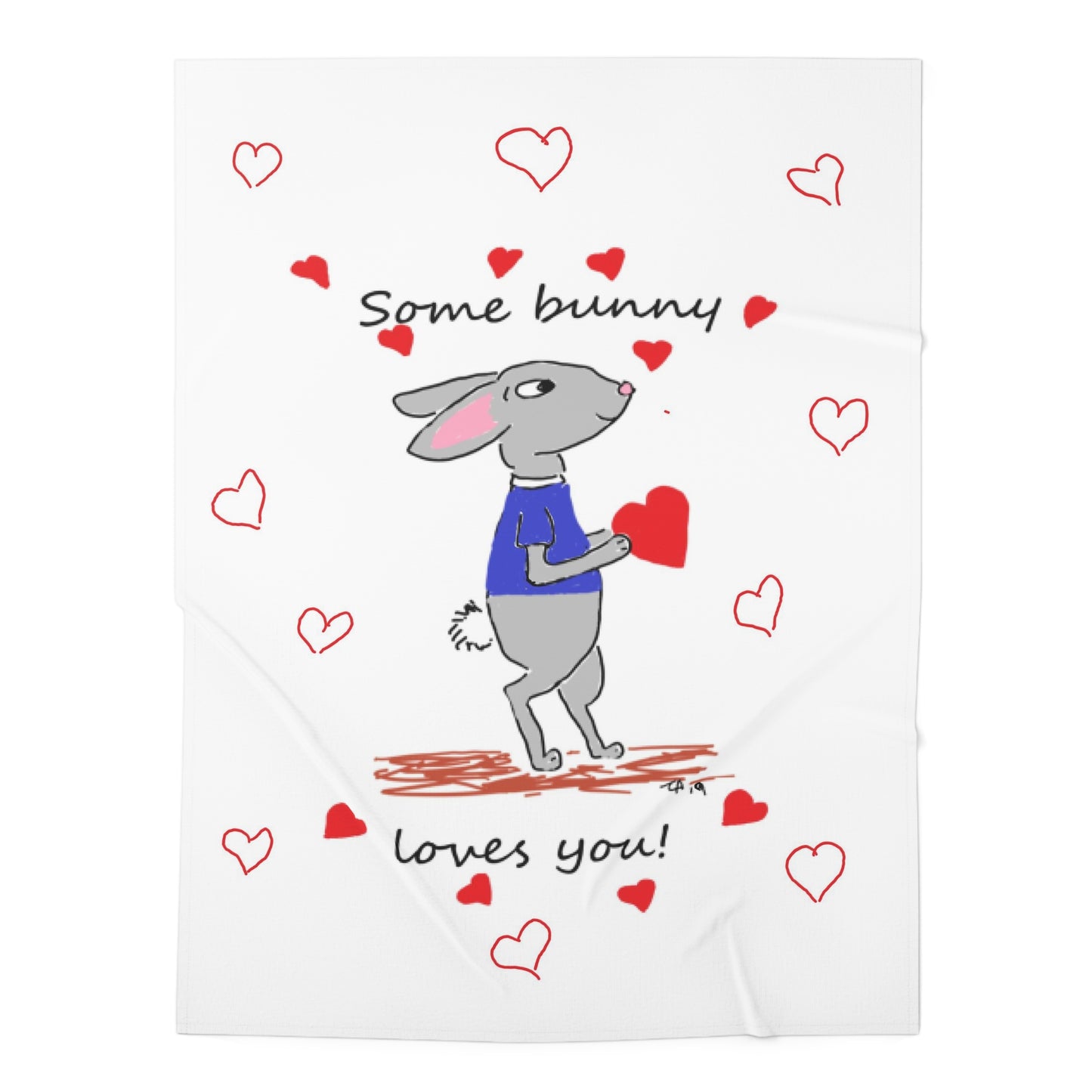 Some Bunny Loves You - Baby Swaddle Blanket