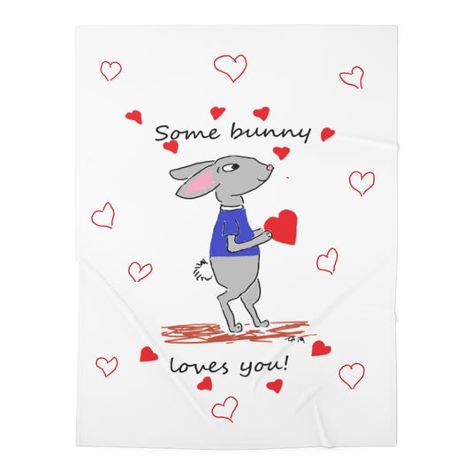 Some Bunny Loves You - Baby Swaddle Blanket