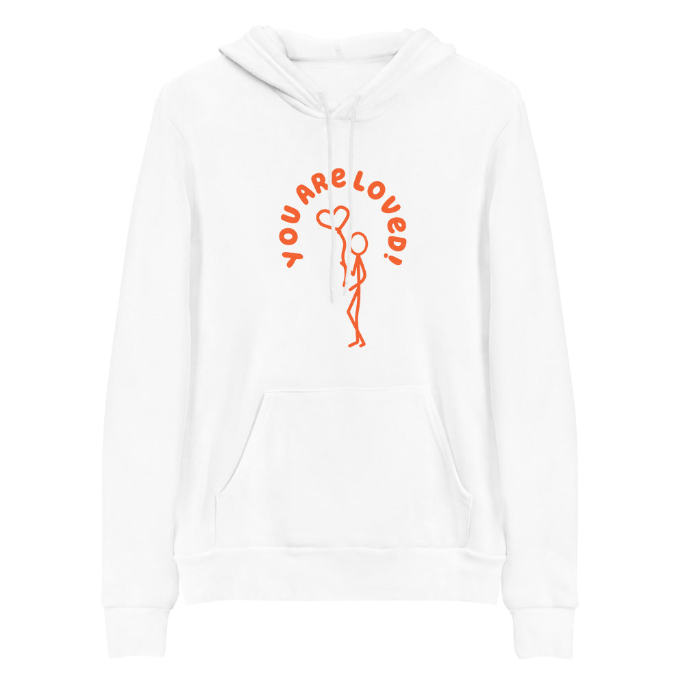 Unisex hoodie - You Are Loved - Stick Figure with Heart